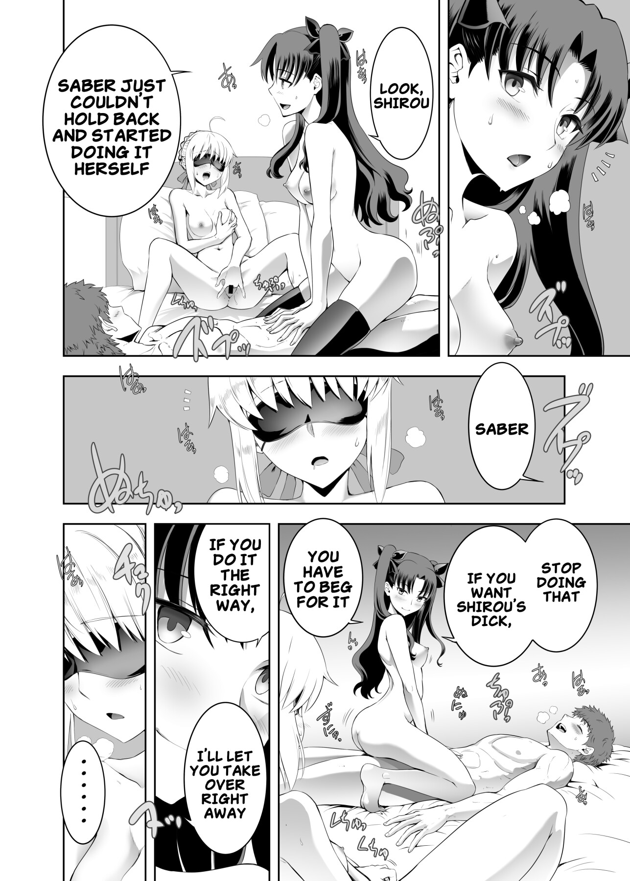 Hentai Manga Comic-Saber Maniacs Since they say that blocking your vision sharpens your other senses, I had Saber try some blindfold play-Read-21